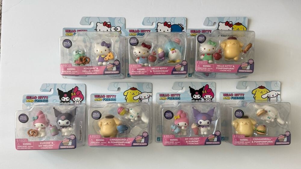 HTF Hello Kitty And Friends Figures Bundle LOT of (7 Boxes 2/ea) - Ships Free